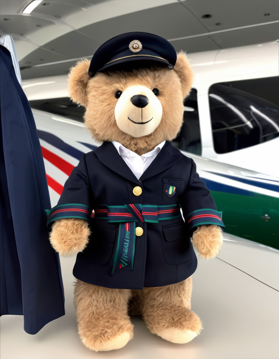 02553-1535167991-dark theme, ((full body portrait shot of a teddy bear_1)), a pretty cute plush toy wearing alitalia stewardess uniform composed.png